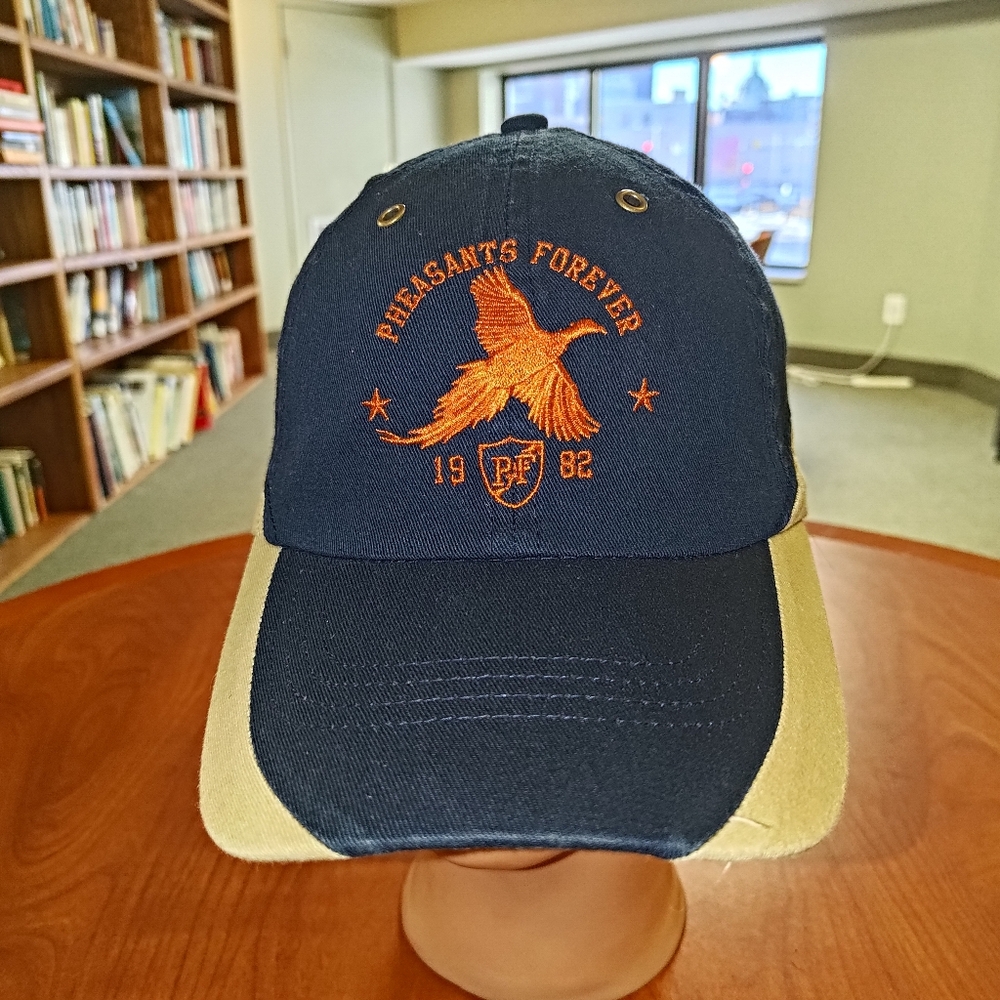 Pheasants Forever Embroidered Logo Color Blocking Strap-on Hat Cap